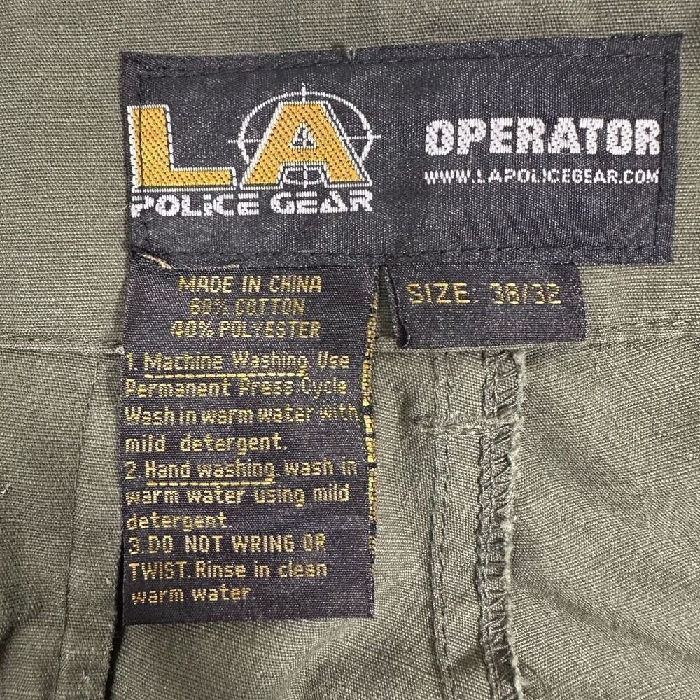 La Police Gear Operator Army Green Tactical Cargo Pants Men’s Size 38x32 View 3